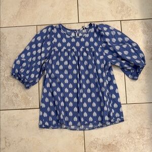 Blue Floral Blouse